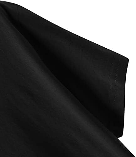 Црна буква графички опуштено вклопување на врвот за дами есен лето кратки ракави екипа на смешни блузи маица тинејџерка 2023 vl s