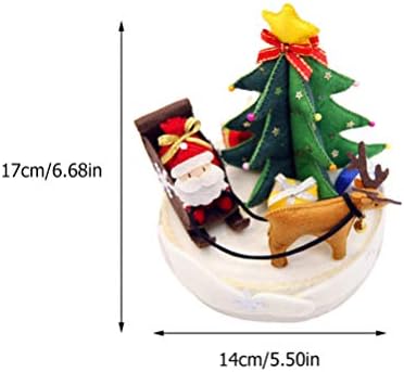 Toyandona Snow Globe KITS Божиќна музичка кутија, рачно изработена елка Snata Claus Readers Music Box Не-ткаени Божиќни занаети