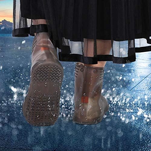 Силиконски чевли покритие со дожд од дожд, нечистотија водоотпорна без лизгање, отпорни чевли, покријте ја женската големина на големината на