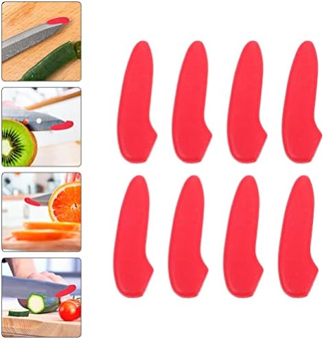 Пиленик за зеленчук од хемотон 40 парчиња нож за нож за нож за заштита на ракави пластични врвови заштитник за заштитник за не'рѓосувачки