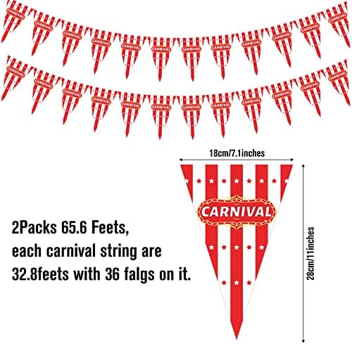Епах 65,6 стапки Вкупно Декорација На Карневалска Забава 2 Парчиња 32,8 Материјали За Циркус Со Банери Добредојдовте На Знакот Знаменце