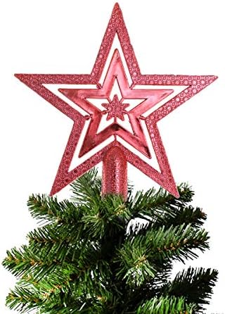 Амосфун 20см Топер Ѕвезда На Новогодишна Елка Среќен Божиќен Врв Ѕвезда Фестивал Декорација Забава Фаворизира