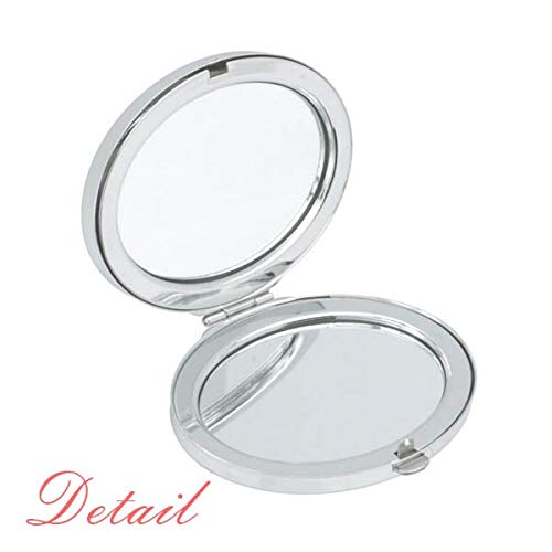Бела разнолична илустрација шема на огледала Преносна преклопна рака шминка со двојни странични очила