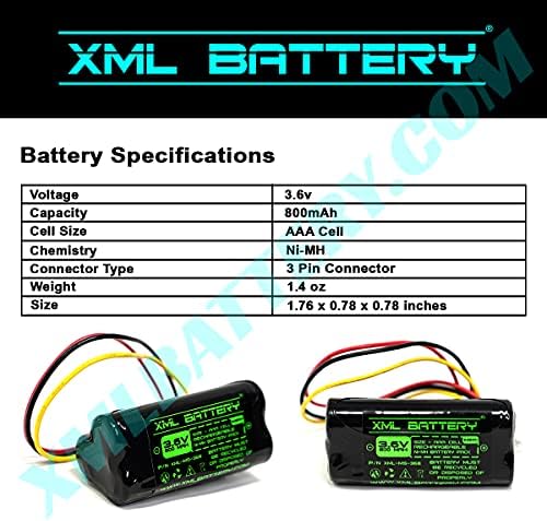 XML батерија 3.6V 800mAh Ni-MH Симбол BTRY-LS42RAAOE-01 LS4278 LS-4278 LS4278-M LI4278 DS6878 82-67705-01 K35466 LI-4278 DS-6878