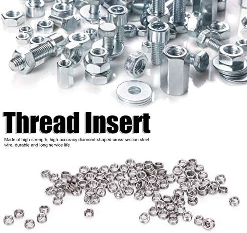 100pcs M2X0.4x1d Thread INSERT приклучоци SUS304 Прицврстувачи за поправка на апликација за женски нишки во инженерски материјали