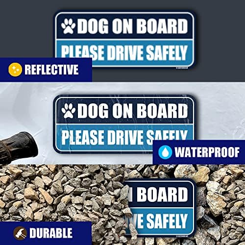 Гикбер Куче На Одборот Автомобил Магнет-Рефлектирачки Водоотпорен Издржлив Магнетски Знак-8,7 х 3,5 инчи