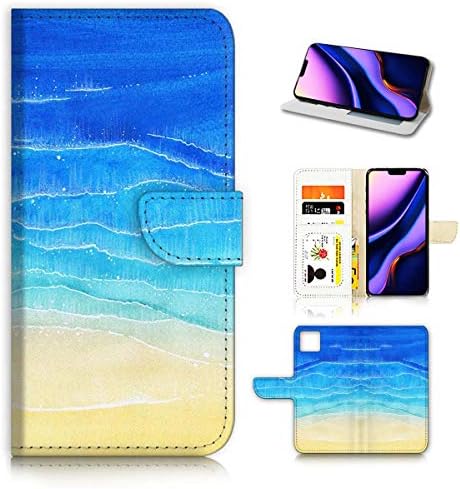 За iPhone 11, Дизајниран Флип Паричник Телефон Случај Покритие, А21902 Лето Сино Море Плажа 21902