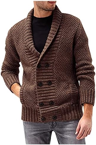 Јакни за мажи есен и зимски машки модни кардигани топло лаптоп јакни џемпери со јакна од џемпер