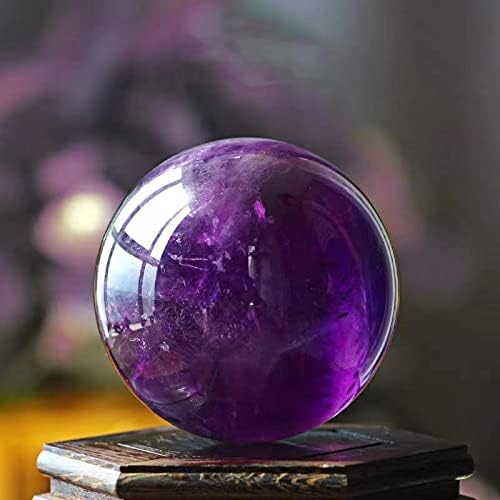 Cstary Crystal Sphere 50 mm аметист кристална топка, Uruguay Purple Crystal, заздравување на кристалниот енергетски камена камена ремен заграда,