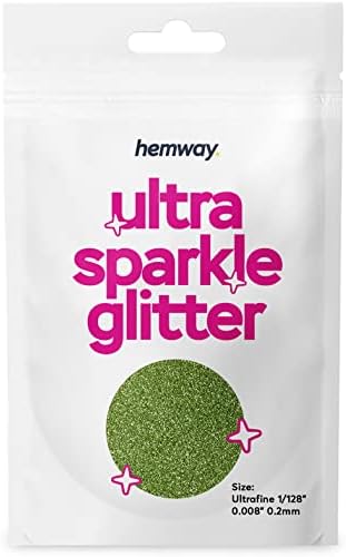 Hemway Premium Ultra Sparkle Glitter Multi alt Metalic Flake for Arts занаети нокти козметика Фестивал на смола лице - маслиново зелена - ултрафин