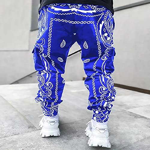 QTOCIO машки карго панталони Техника Hip Hop Hom Harem Pant Jogging Pank Jogger Sweatpants Workware Reflective Панталони со џебови