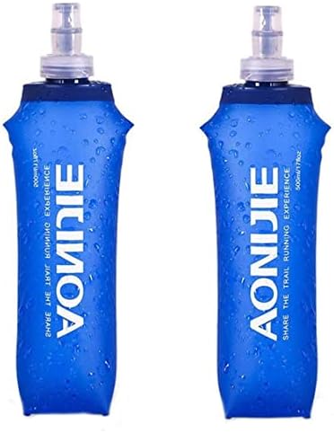 Aonijie Pack 2 TPU Soft Hydration Water Shotter BPA Clopsible Flask-употреба во хидратациониот елек за маратон што работи со пешачење