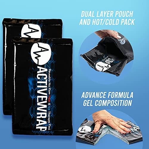 ActiveWrap Back Ice Pack Wrap со еднократно топли и ладни пакувања - терапија со мраз на ишијален нерв - голема/x -голема
