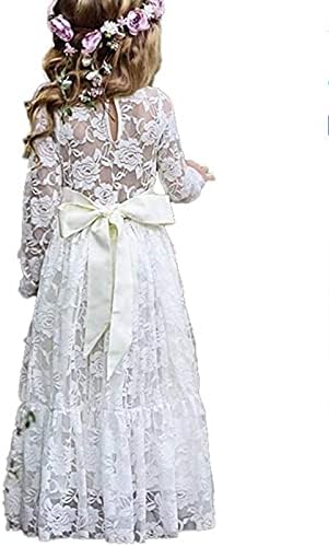 Hileelang цвет девојче макси фустан принцеза чипка тул фото наметки венчален фустан