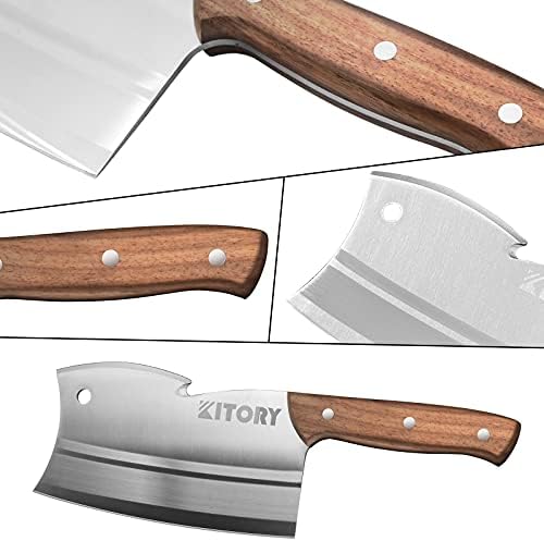 Китори Нож За Сечење Коски ЗА Сечење Месо QQHZ + Месар За Коскен Нож Фалсификуван Кујнски Нож BC03