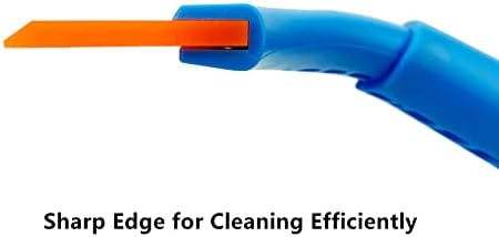 Lunbengo Car Tint Squeegee со 4,9-инчен гумено сечило, пластично пластично пискање за чистење вода/мраз/снег, гума пискање за стакло од туш, огледала,