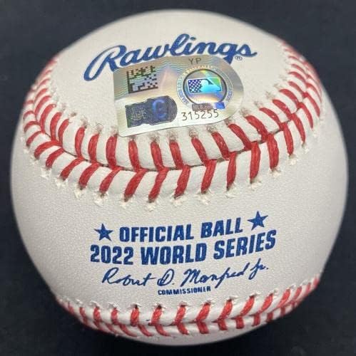 Џереми Пења 22 ВС МВП 22 АЛЦС Мвп Потпиша Лого На Светската Серија Бејзбол Млб Холо-Автографирани Бејзбол Топки