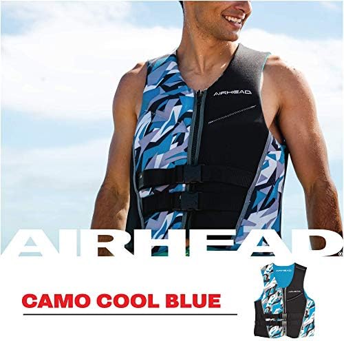 Airhead Men's Camo Cool Cool Neolite Kwik-Dry Life Jacket, одобрена од крајбрежната стража