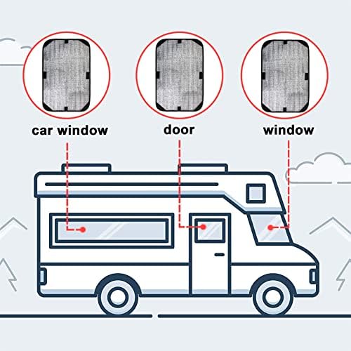 Icegrey 2pcs RV врата прозорец сенка на обвивката за приватност и УВ заштита, затемнување на прозорецот за влезни куќи за влезни куќи за влезни