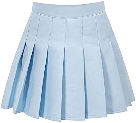 Менхонг половината на половината Обичен моден здолниште Тенис високо плетенка женско тенок здолниште мини тексас здолниште за девојчиња со големина 10-12
