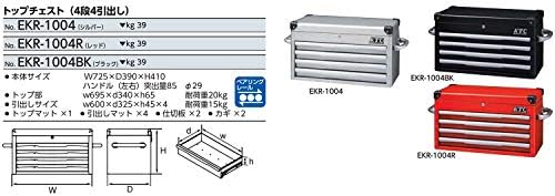 Алатка Кјото Алатка EKR-1004R алатка за градите, 4 нивоа, 4 фиоки, црвено