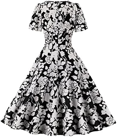 Maseенски моден случајн тенок тенок вклопник тркалезен врат со фустан со краток ракав со ремен
