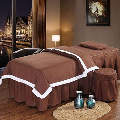 Leversуан Премиум масажа за масажа поставува убавини за кревет за кревет 4 парчиња кревети за масажа на здолништа Спа кревети со дупка за одмор на лице-l 70x190см