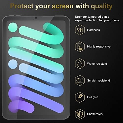 Cadorabo калено стакло компатибилно со Apple iPad Mini 6 во висока транспарентност - Заштита на екранот 3D Touch Компатибилен со 9H тврдост