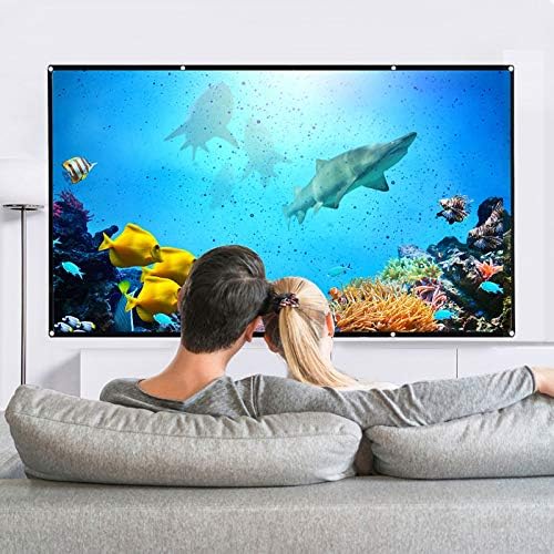 Liruxun најновиот 16: 9 Проекциски екран 100inch 120inch Преносен проектор екран за преклопување дебел wallиден екран за домашно