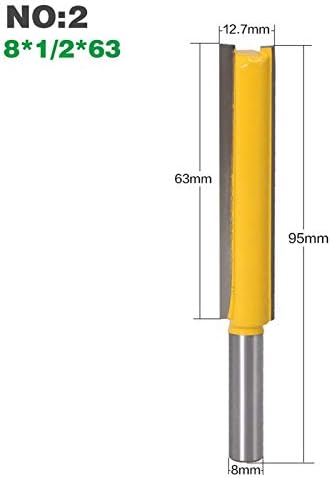 Bits Qinlu -CNC рутер битови 1/2 DIA X 3 должина - 8 Shank Router Bit But Woodworking Cutter за алатка за сечење дрва, 1 компјутер, јачина и употреба на долг живот