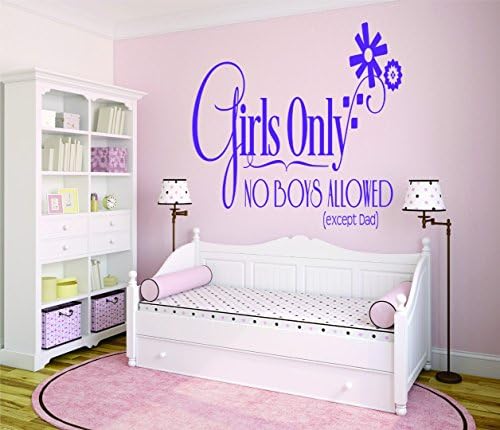 Налепница Налепница Ѕид: Девојки Само Нема Момчиња Дозволено Спална Соба Тинејџерски Бебе Големина: 12 Инчи Х 18 Инчи