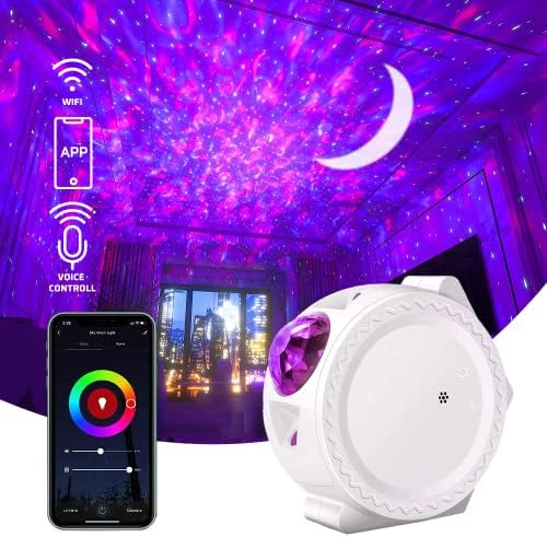 LED Galaxy Projector за деца и тинејџери спална соба, соба за игри, домашно кино. Ноќна светлина, декор на соба, ламба за спална соба.