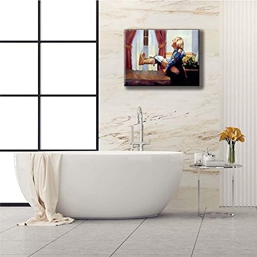 Глупав и глупав бања уметнички филмски постер плака за печатење wallид уметнички декор-засилување на декорација на слика за хумор во тоалетот-Фрамед)
