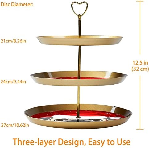 3 Ниво Десерт Торта Стојат Злато Кекс Тесто Штанд За Чај Партија, Свадба И Роденден, Прекрасна Куче Со Божиќ Шапка