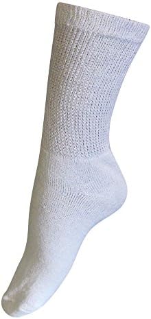 Чорапи на екипаж на дијабетичари 10-13, бели, направени во САД