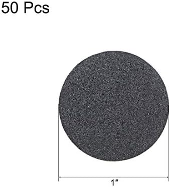 Uxcell 1-инчен диск за пескарење на кука и јамка Влажен/сув силиконски карбид 240 решетки 50 парчиња