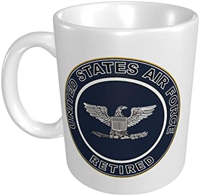 Пензионираниот Полковник На Американските Воздухопловни Сили Порцелански Чаши За Кафе, Класична Керамичка Шолја За Чај Лате Капучино