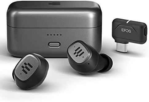 ЕПОС GTW 270 Хибридни Безжични Игри Слушалки, Bluetooth &засилувач; USB-C Dongle, Бучава Намалување Затворен Дизајн, Двојна