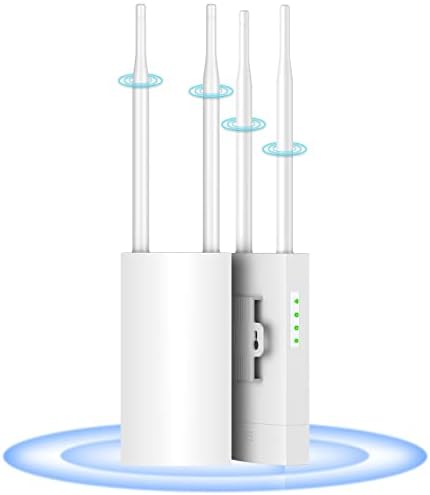 Надворешен Wifi Опсег Екстендер, UeeVii 2.4 G/5.8 G Безжична Гигабитна Пристапна Точка со 2 * 5dbi Антена,Засилувач НА Напојување, 48v По Адаптер, IP66 Водоотпорен, Совршен За Двор, ?