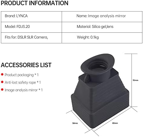 Viewfinder на камерата Lynca, траен 3,2x зголемување на екранот на LCD екранот на екранот на екранот на екранот на екранот Сончев аспиратор