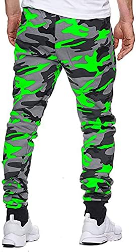 XXBR Камо џемпери за мажи, камуфлажа на отворено за пешачење спортски тенок панталони за влечење на панталони со активни активни џогери