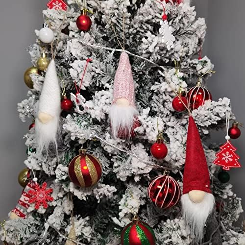 Gnome украси за новогодишна елка 10 пакувања, виси рачно изработени Божиќни гноми украси Декорација за дома/одмор/Божиќен декор