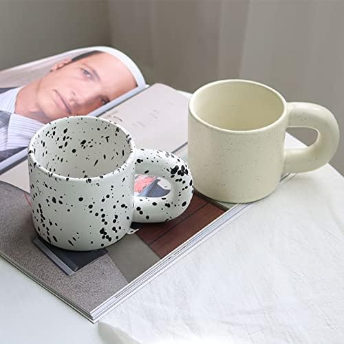 Чаби масното тркалезно рачка со керамички чај чај чај чаша за пиење трендовски естетски нордиски стил pinterest кригла