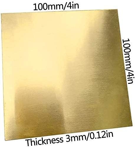 Дебелина на месинг со фолија од бакарен лист Yiwango 0. 11 во бакарен лист 8x8 in for for metalworking занаетчиски DIY, разни спецификации