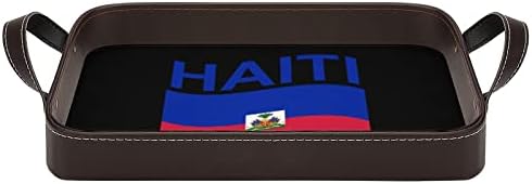 Знаме На Хаити Кожен Послужавник За Сервирање Со Рачки Декоративен Послужавник За Домашна Кујна Дневна Соба