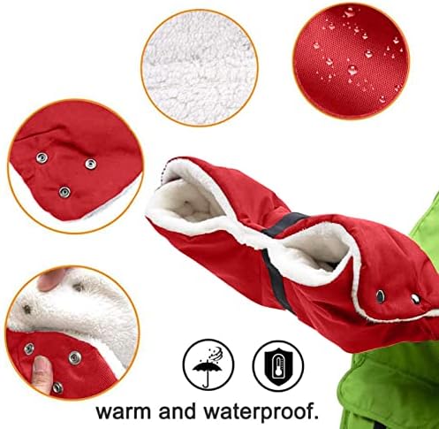 Qvkarw чувајте чанти бебе топло шетач топли нараквици Windproof топло руно атерпорт одвојување на ракавици за ракавици скијачки ракавици белези