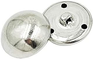 Копче за метално сребро купола - тркалезни антички копчиња 1 инч за палта од костуми за палто со палта од 10 парчиња PT821