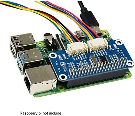 Сериската капа на Coolwell Raspberry Pi обезбедува 2-CH UART и 8 GPIOS I2C HAT за експанзија на интерфејс за Raspberry Pi 4B+ 4B 3B+ 3B 2B+