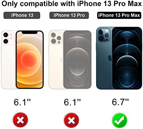 IKWZ Магнетски чист случај за iPhone 13 Pro Max Case Magsafe со заштитник на фотоапаратот Електропл раб на шок -отпорен мек случај за iPhone 13 Pro Max Case Case