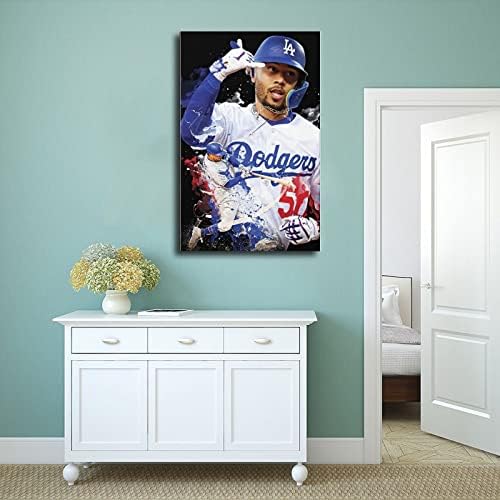 Chicreed Mookie Betts постер бејзбол портрет портрет уметнички платно спална соба wallид декор печатење слика канцеларија во соба декор подароци